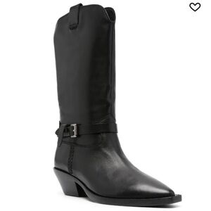 NWOT Ash Duran 55mm Calf leather boots size 35 in black